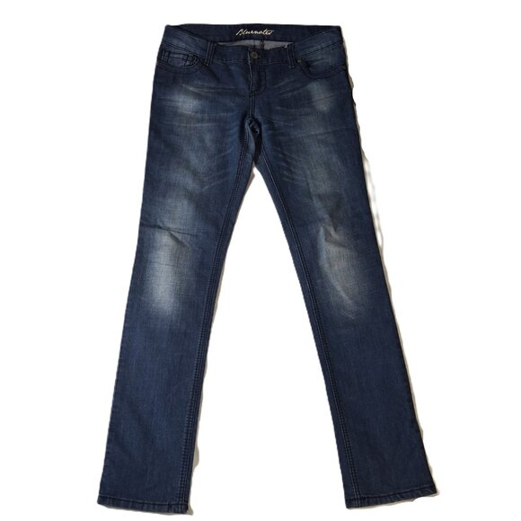Bluenotes Low Rise Ashley Faded Jeans Size 29/32 (Sz 8) Slim Fit w Stretch - Picture 1 of 14